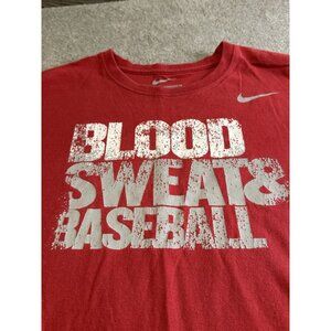 Nike Dri Fit Men's BLOOD SWEAT  BASEBALL T Shirt - Size XL Standard Fit